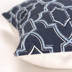 Knife Edged 100% Cotton Geometric Pillow - Decorative Pillows
