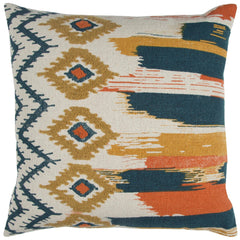 Knife Edged Cotton Brushstroke Decorative Throw Pillow - Decorative Pillows
