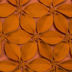 Knife Edged Cotton Solid Botanical Petals Pillow Cover - Decorative Pillows