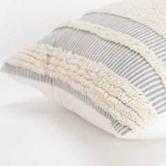 Knife Edged Cotton Stripe Decorative Throw Pillow - Decorative Pillows