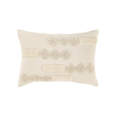 Knife Edged Cotton Tonal Geometric Pillow Cover - Decorative Pillows