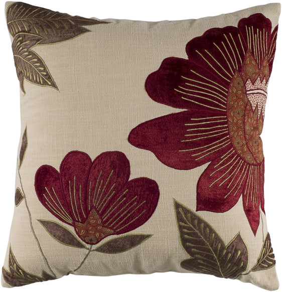 Knife-Edged-Velvet-Floral-Decorative-Throw-Pillow-Decorative-Pillows
