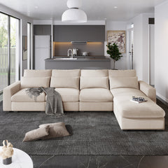 L Shape Sectional Sofa with Reversible Chaise - Sofas