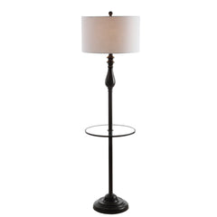 Laine Metal/Glass LED Side Table and Floor Lamp - Floor Lamps