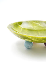 Large Green Bowl with Ball Feet - Bowls