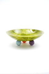 Large Green Bowl with Ball Feet - Bowls