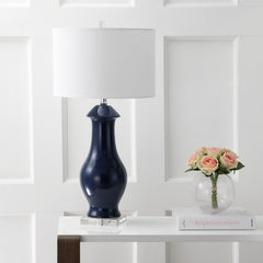 Liberty Ceramic/Crystal LED Table Lamp - Table Lamps