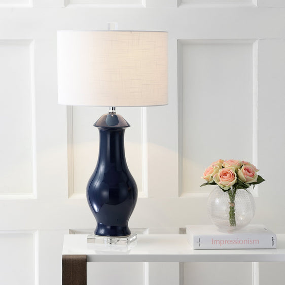 Liberty Ceramic/Crystal LED Table Lamp - Table Lamps