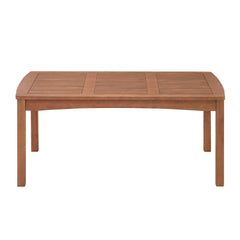 Light Brown Oil Lyndon Eucalyptus Wood Outdoor Cocktail Table - Outdoor Seating