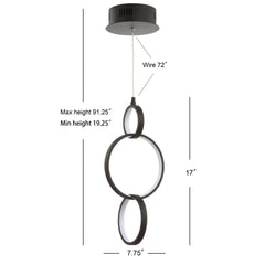 Loop Adjustable Integrated LED Metal Ring Pendant - Pendant Lights