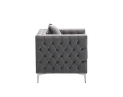 Lorreto Velvet Button Tufted Chair - Accent Chairs