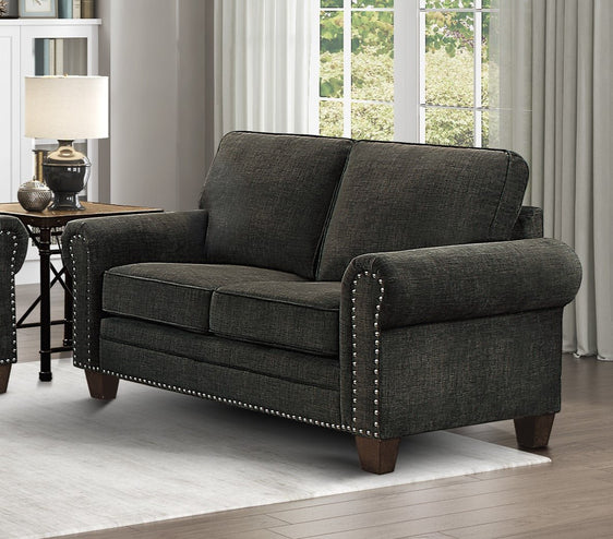 Loveseat-with-Microfiber-Upholstered-and-Nailhead-Trim-Sofas