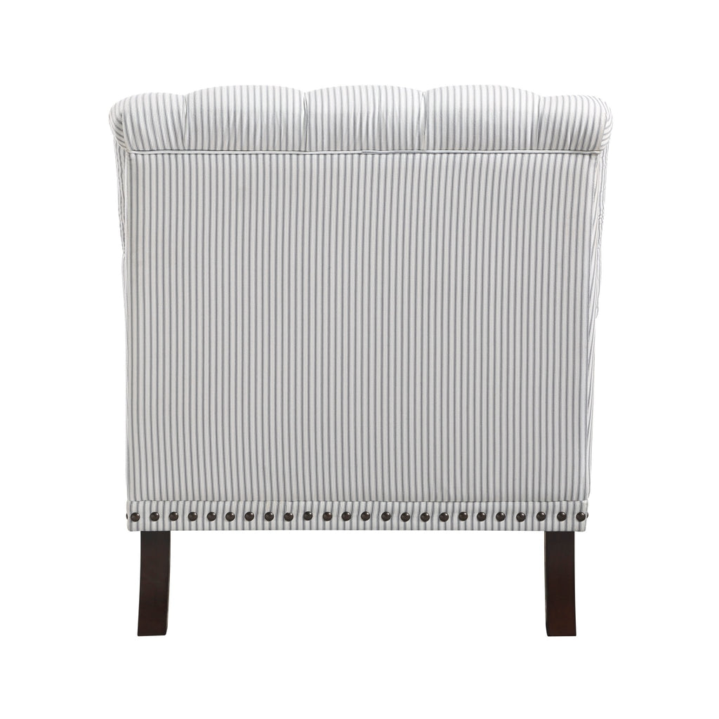 Luxurious Accent Chair with Upholstered Tufted and Nailhead Trim - Accent Chairs