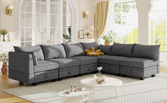 Madison U Shape Modular Sectional Sofa - Sofas