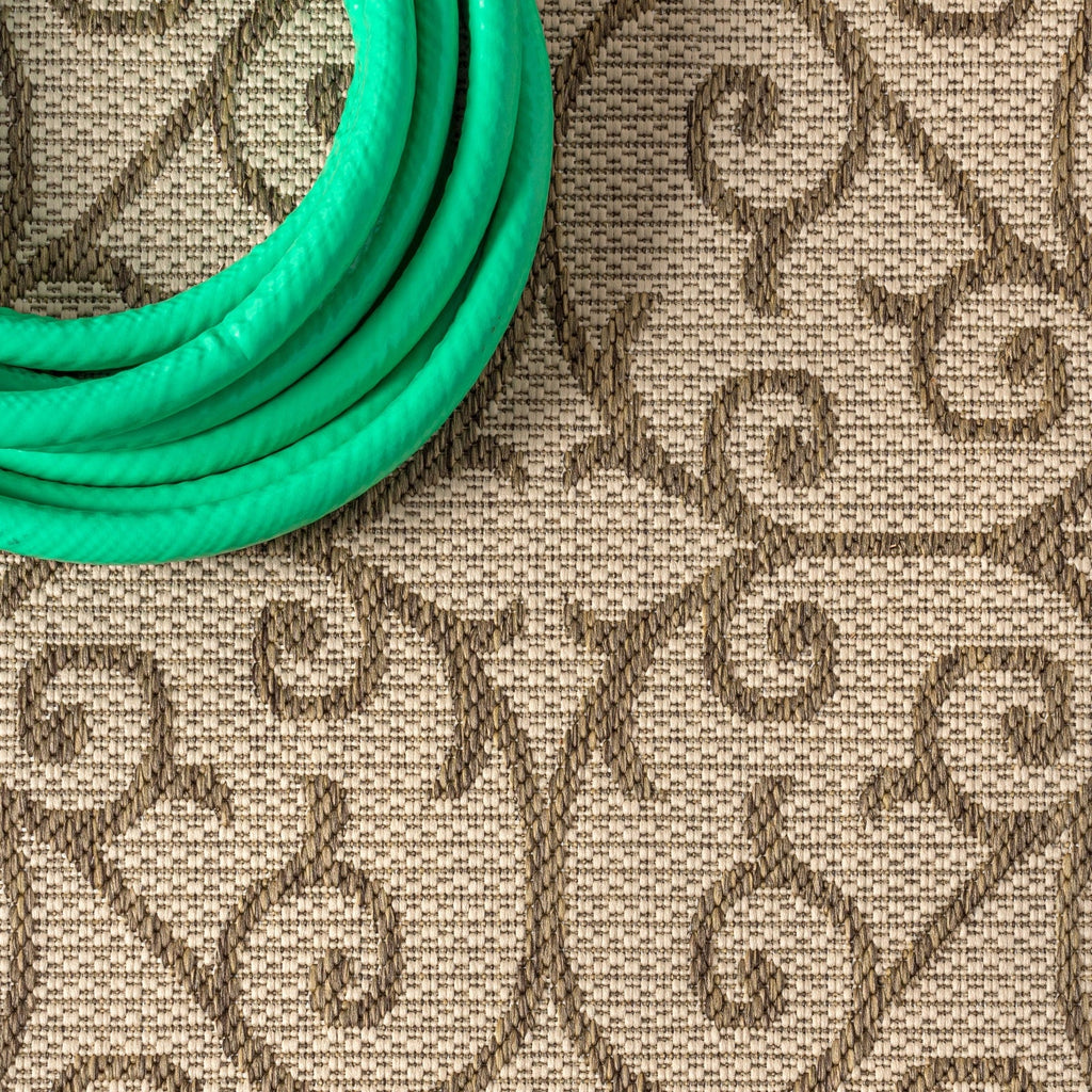 Madrid Vintage Filigree Textured Weave Indoor/Outdoor Area Rug - Rugs