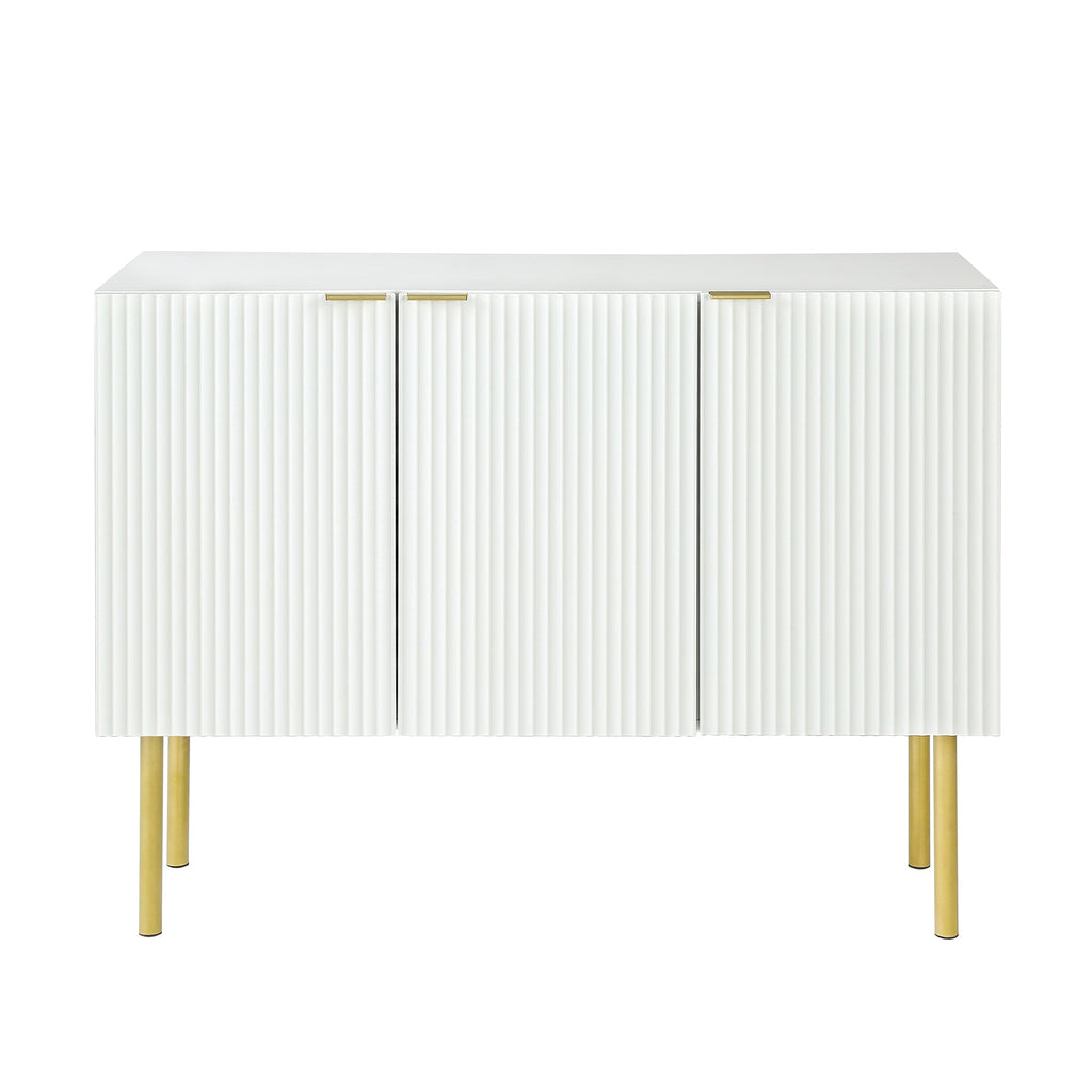 Maeve Sideboard Cabinet with Gold Metal Legs and Handles, Adjustable Shelves - Buffets/Sideboards