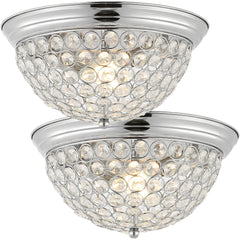 Malia Light Traditional Transitional Iron LED Flush Mount (set of 2) - Ceiling Lights