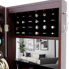 Mania Fashion Jewelry Storage Mirror Cabinet With LED Lights - Storage Cabinets