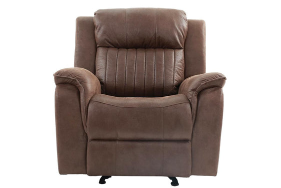 Manual Motion Glider Recliner Chair with Leatherette Upholstered - Accent Chairs