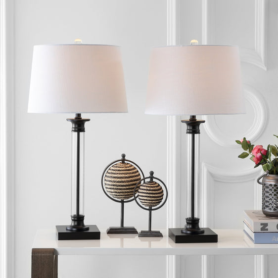 Mason-Glass-and-Metal-LED-Table-Lamp,-Set-of-2-Table-Lamps