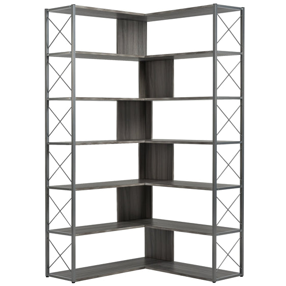 Matilda-7-Tier-L-Shaped-Corner-Bookcase-with-Metal-Frame,-Industrial-Style-Shelf-with-Open-Storage-Storage-Cabinets