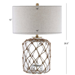 Mer Glass and Rope LED Table Lamp - Table Lamps