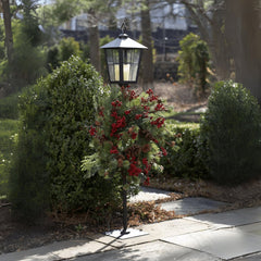 Metal Lantern Post with Wreath Holder 43.25" - Wreaths