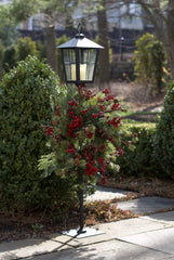 Metal Lantern Post with Wreath Holder 43.25" - Wreaths