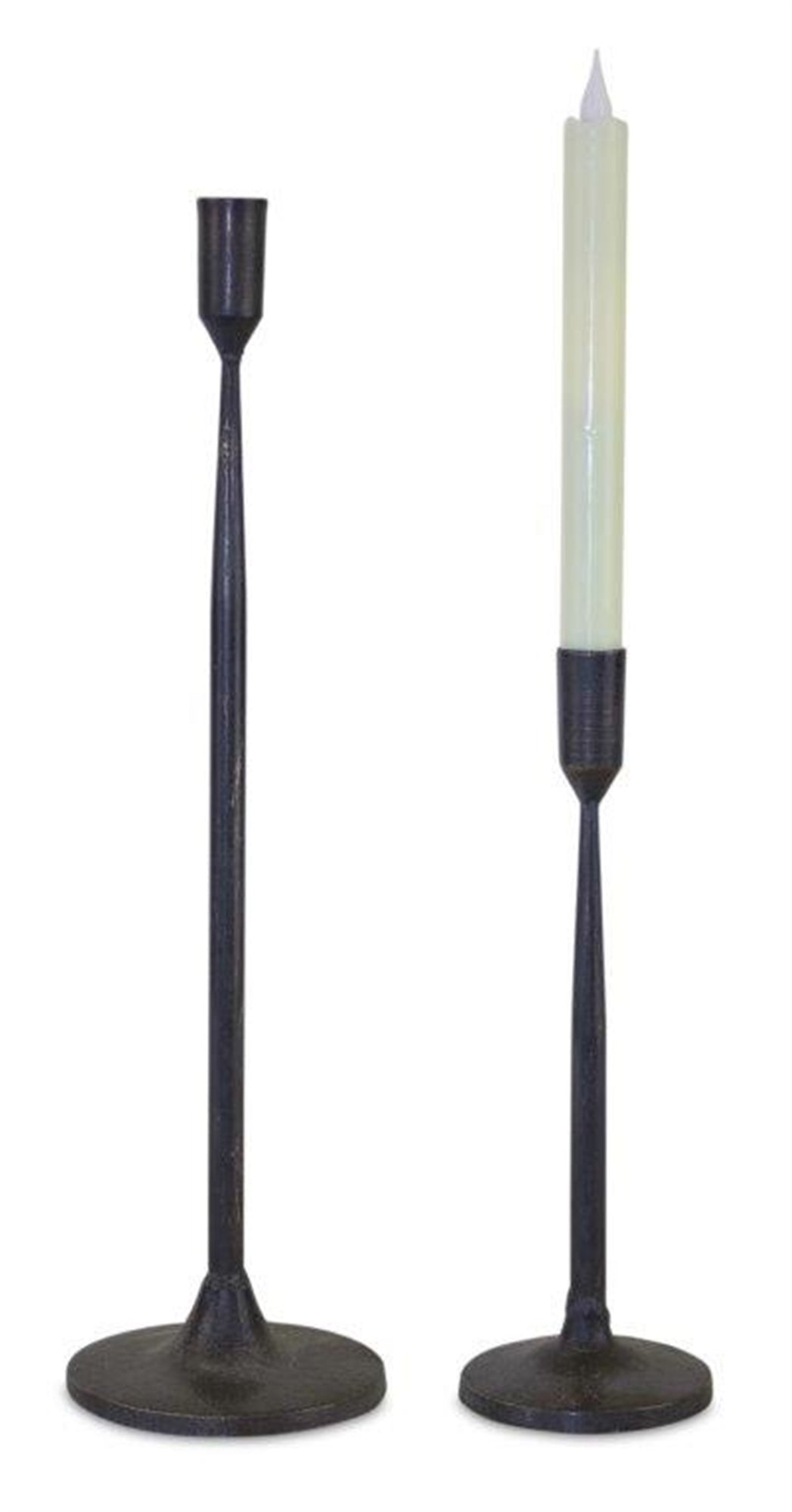 Metal-Taper-Candle-Holder,-Set-of-2-Candles-and-Accessories