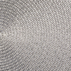 Metallic Silver Round Pp Woven Placemats, Set of 6 - Placemats