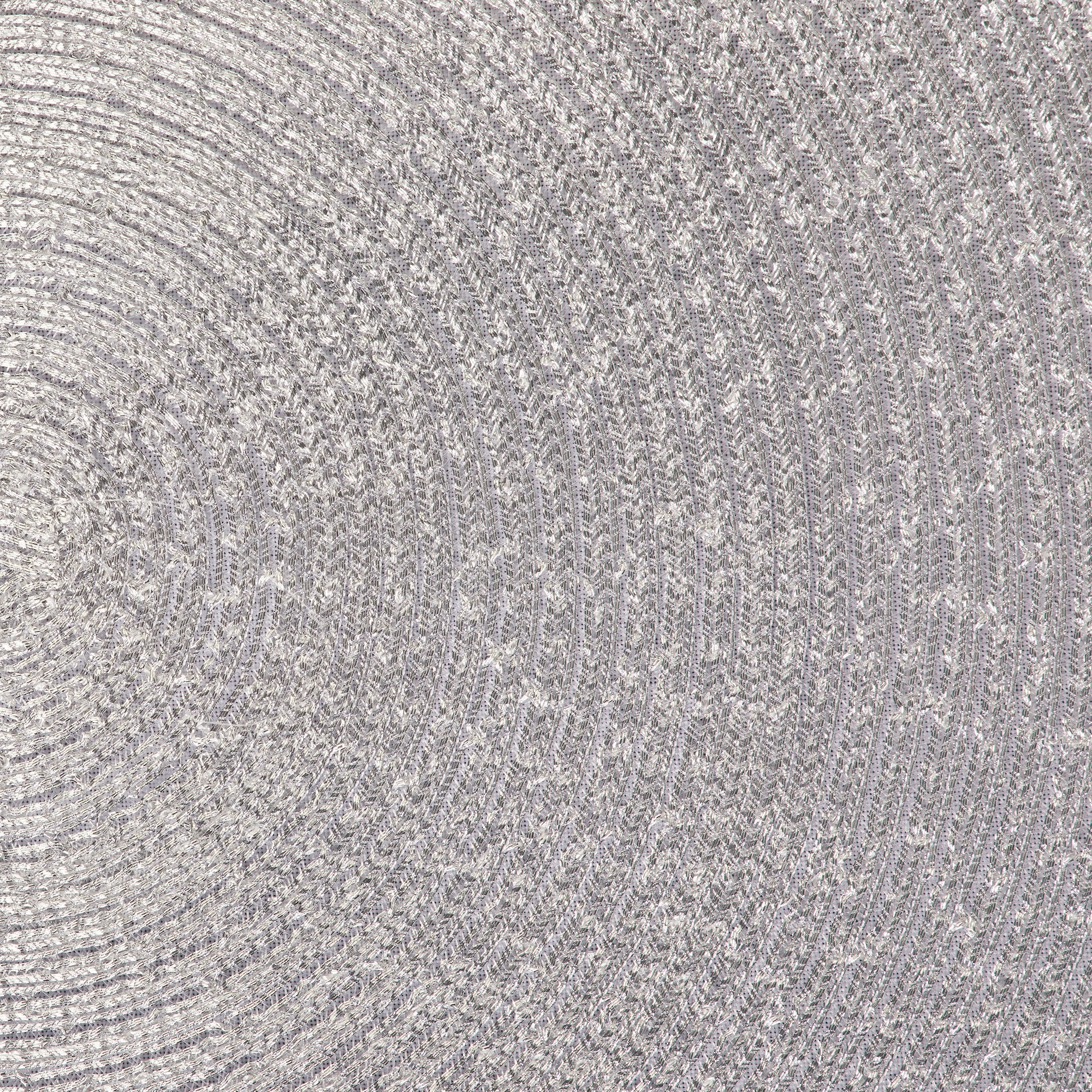 Metallic Silver Round Woven Placemats, Set of 4 - Placemats