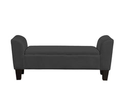 Mila Velvet Bench with Storage - Accent Chairs