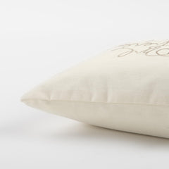 Minor Print With Embroidery Cotton Heart And Sentiment Pillow Cover - Decorative Pillows