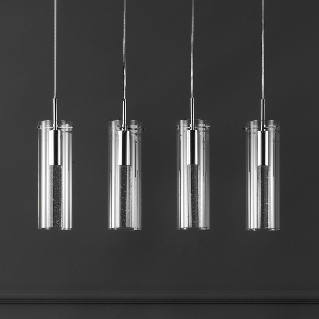 Mium Light Modern Style Iron/Crystal/Glass Integrated LED Linear Pendant - Pendant Lights