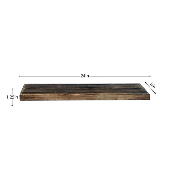 Mix and Match Wall Shelf 24in Natural Wood - Brown - Shelves