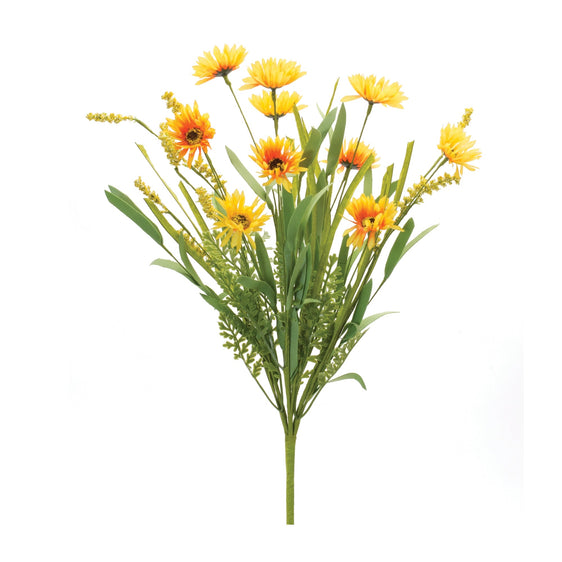 Mixed-Daisy-Bush,-Set-of-6-Faux-Florals