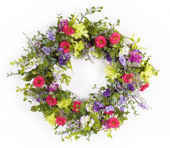 Mixed Floral Wreath 24" - Wreaths