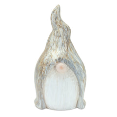 Modern Ceramic Gnome Figurine with Marble Finish, Set of 2 - Decor