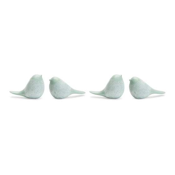 Modern Etched Bird Figurine (set of 4) - Decorative Accessories