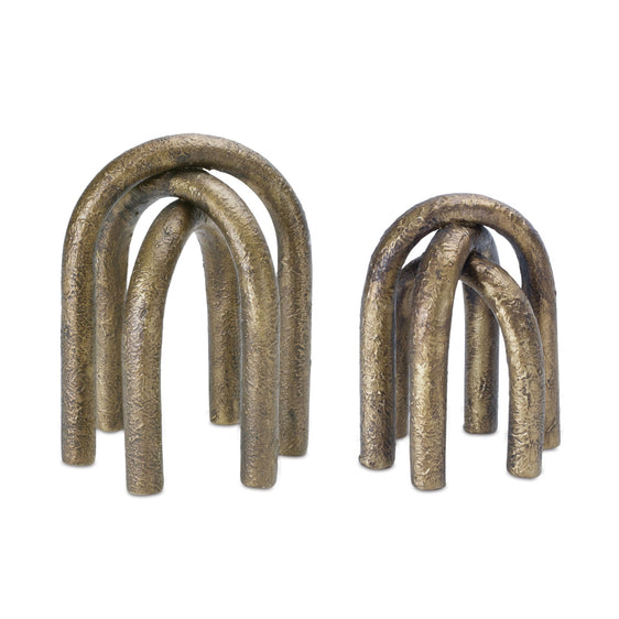Modern Metal Arches Sculpture (Set of 2) - Decorative Accessories