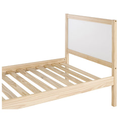 Modern White and Wood Twin Bed - Children's Furniture