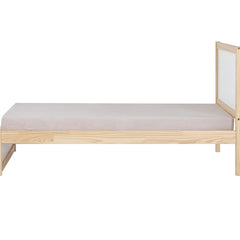 Modern White and Wood Twin Bed - Children's Furniture