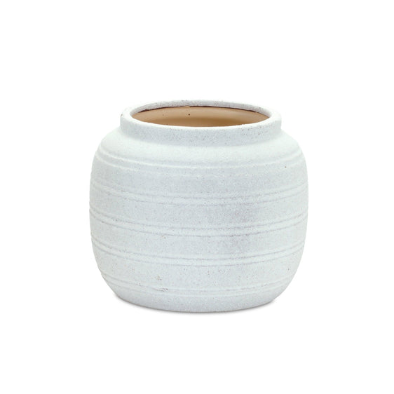 Modern White Clay Vase 6" - Vases
