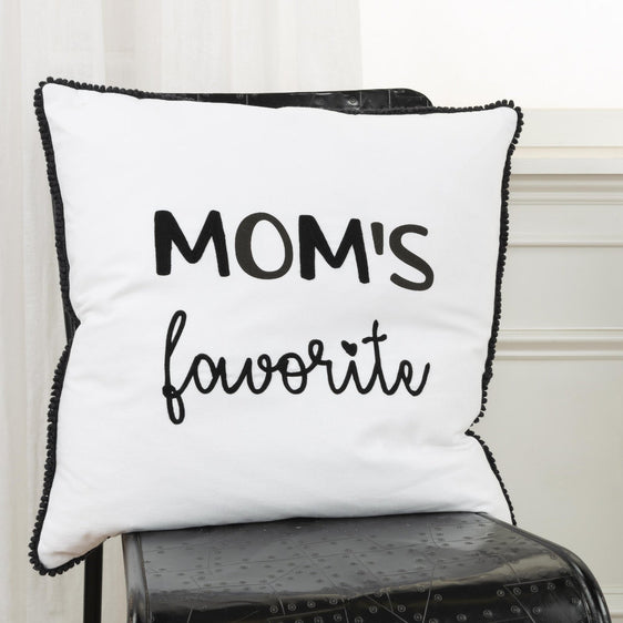 Mom's Favorite 100% Cotton Pillow - Decorative Pillows