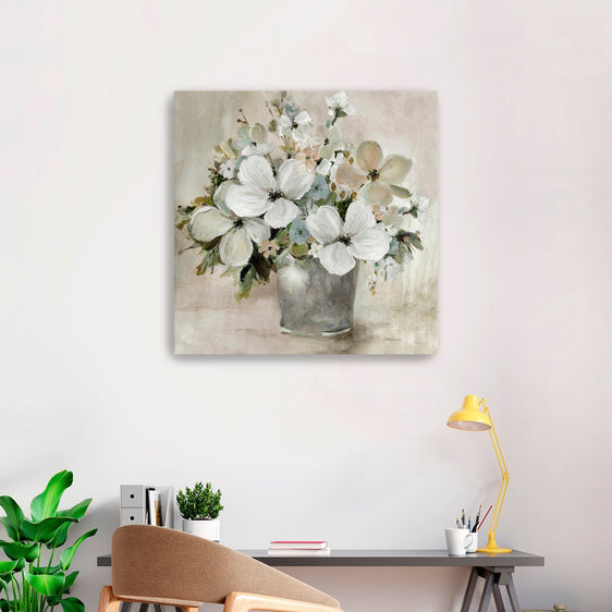 Morning Floral Light Canvas Giclee - Wall Art
