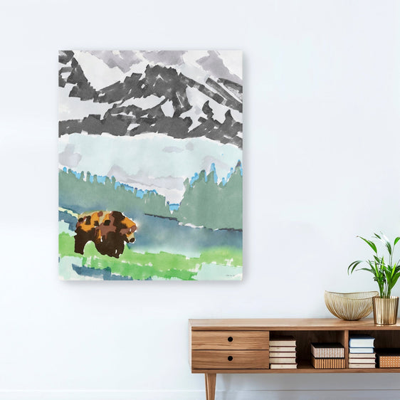 Mountain Grizzly 1 Canvas Giclee - Wall Art