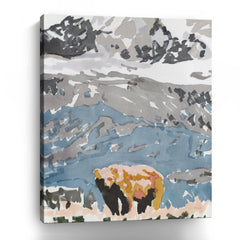 Mountain Grizzly 2 Canvas Giclee - Wall Art