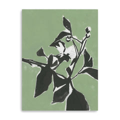 Naive Floral Silhouette I Canvas Giclee - Wall Art