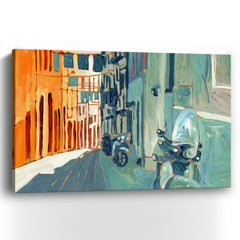 Napoli Street Canvas Giclee - Wall Art