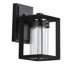 Nate Outdoor Modern Cube Bubble Glass/Metal Integrated LED Wall Sconce - Wall Sconce